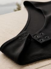 The Paris Long-Sleeve Bodysuit in Black